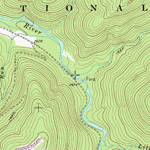 Topographic Map of Rocky Run, WV
