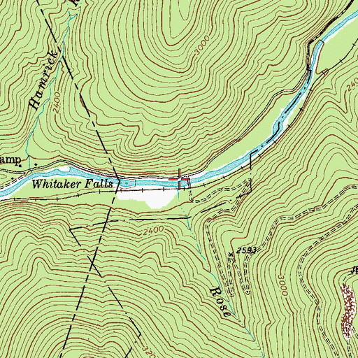 Topographic Map of Rose Run, WV