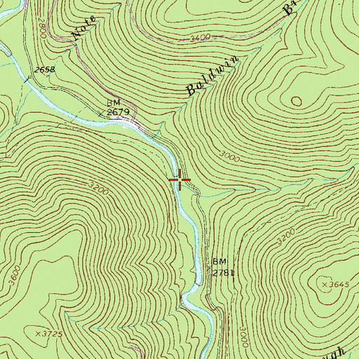 Topographic Map of Rough Run, WV