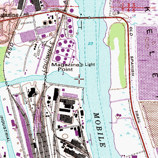 Topographic Map of Threemile Creek, AL