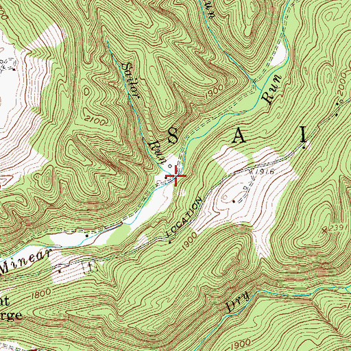 Topographic Map of Sailor Run, WV