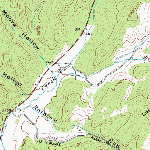 Topographic Map of Sampson Pike Hollow, WV
