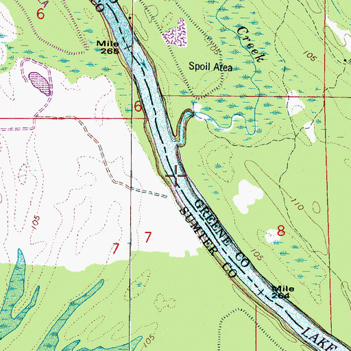 Topographic Map of Tubbs Creek, AL