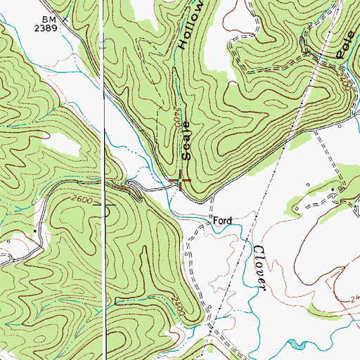 Topographic Map of Scale Hollow, WV