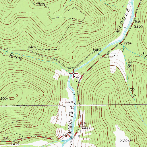 Topographic Map of Schoolcraft Run, WV