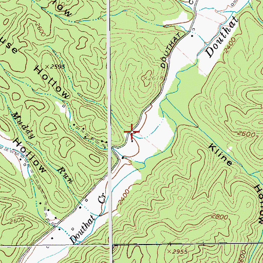 Topographic Map of Schoolhouse Hollow, WV