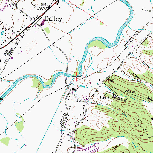 Topographic Map of Sea Run, WV