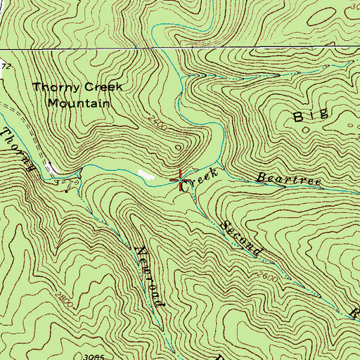 Topographic Map of Second Run, WV