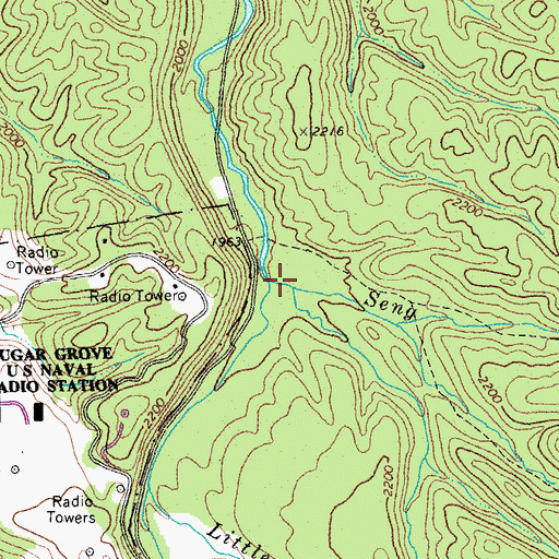 Topographic Map of Seng Run, WV