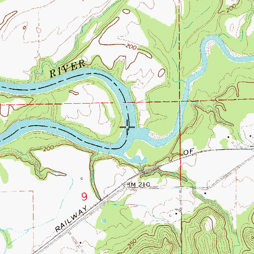 Topographic Map of Uphapee Creek, AL
