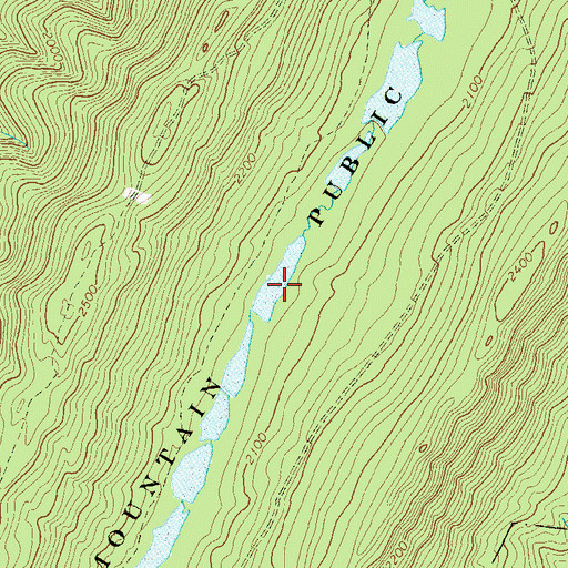 Topographic Map of Short Mountain Wildlife Management Area, WV