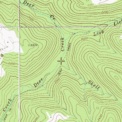 Topographic Map of Skelt Run, WV