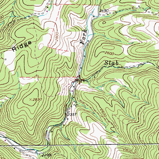 Topographic Map of Slab Fork, WV