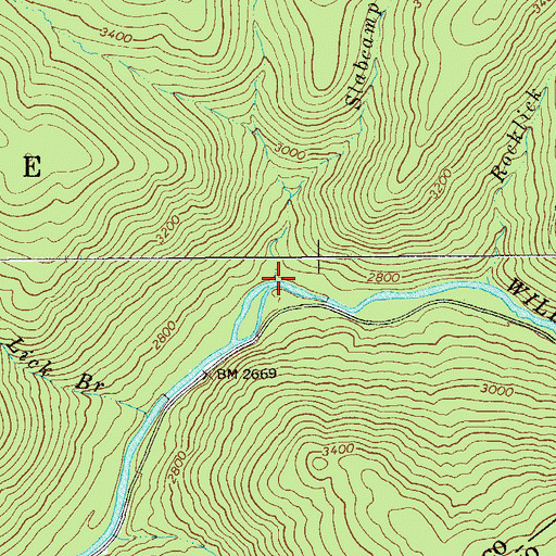 Topographic Map of Slabcamp Branch, WV