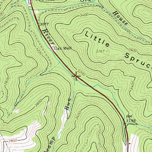 Topographic Map of Slabcamp Run, WV