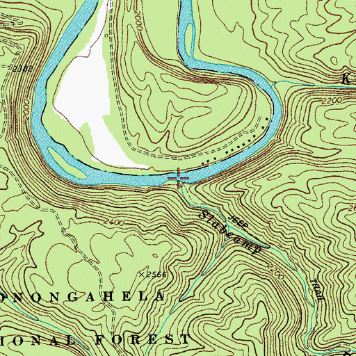 Topographic Map of Slabcamp Run, WV