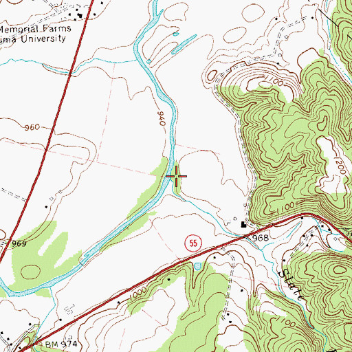 Topographic Map of Slate Rock Run, WV
