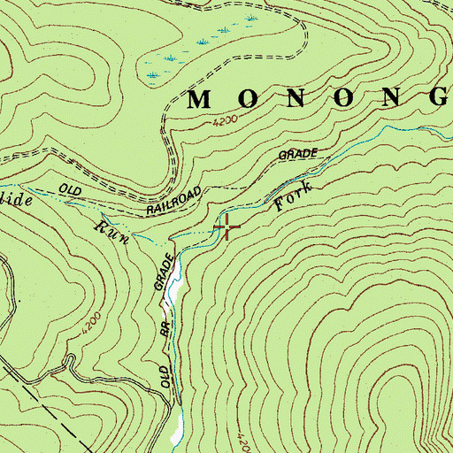 Topographic Map of Slide Run, WV