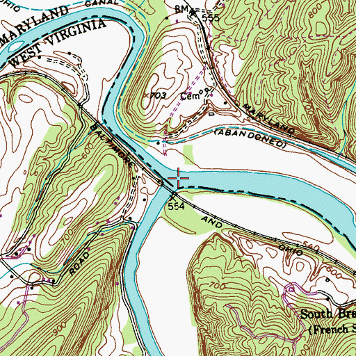 Topographic Map of South Branch Potomac River, WV