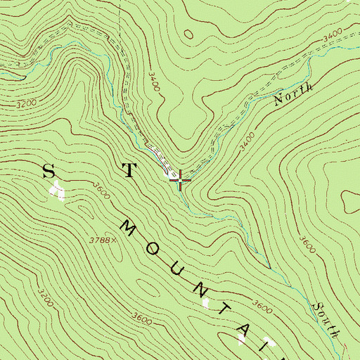 Topographic Map of South Fork Red Run, WV