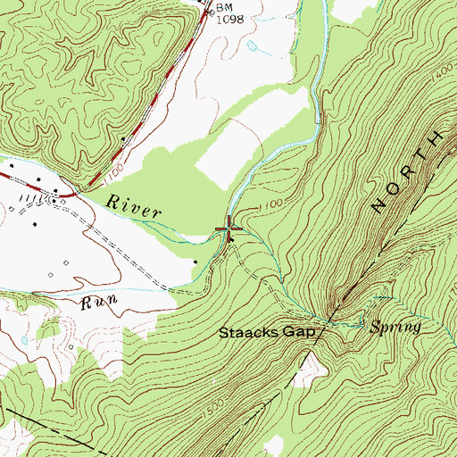 Topographic Map of Sperry Run, WV