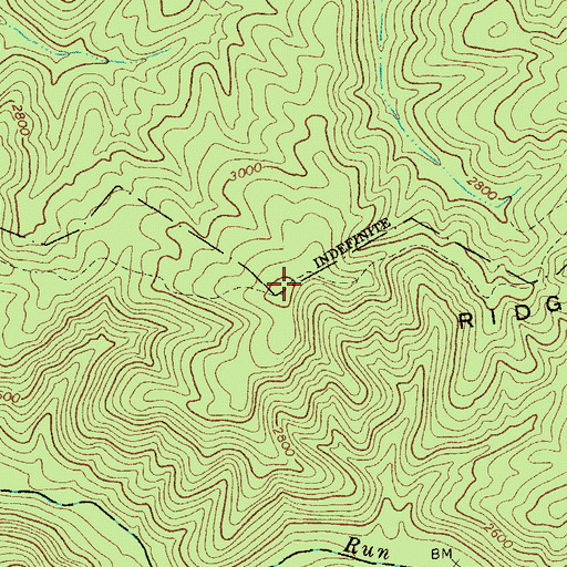 Topographic Map of Spice Ridge, WV
