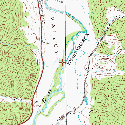 Topographic Map of Spice Run, WV