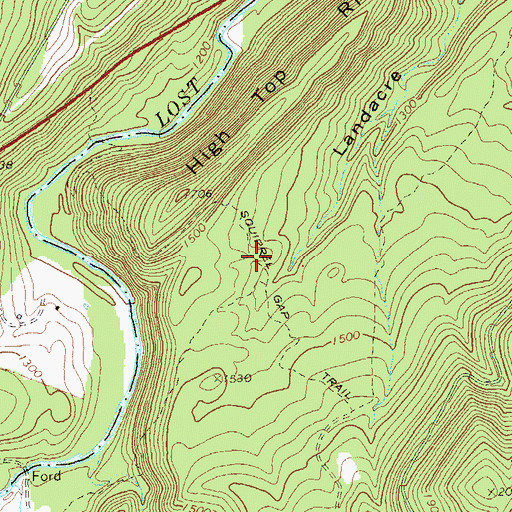 Topographic Map of Squirrel Gap Trail, WV