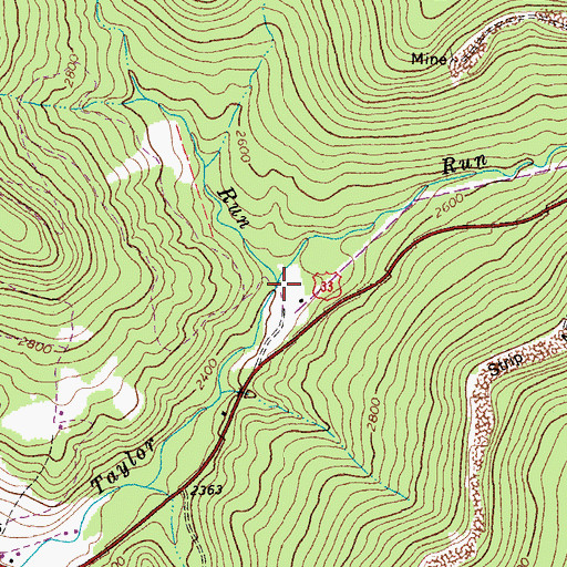 Topographic Map of Stalnaker Run, WV
