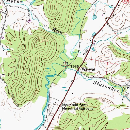 Topographic Map of Stalnaker Run, WV