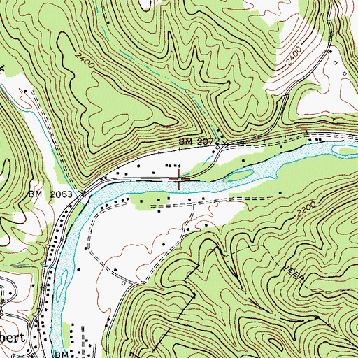 Topographic Map of Stevens Hole Run, WV