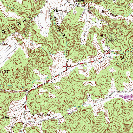 Topographic Map of Stillhouse Hollow, WV