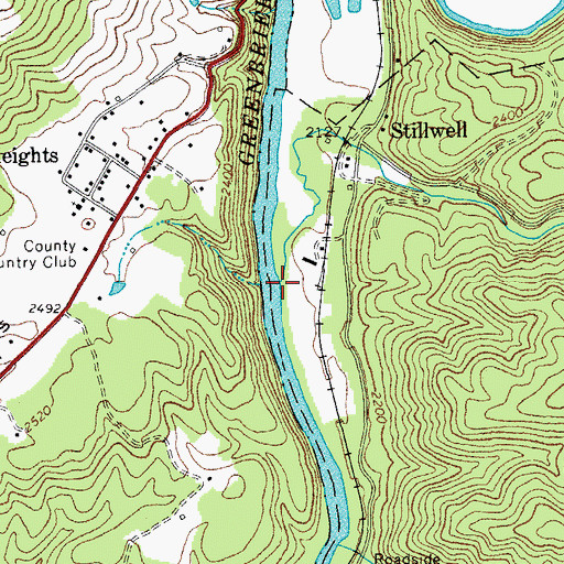 Topographic Map of Stillhouse Run, WV