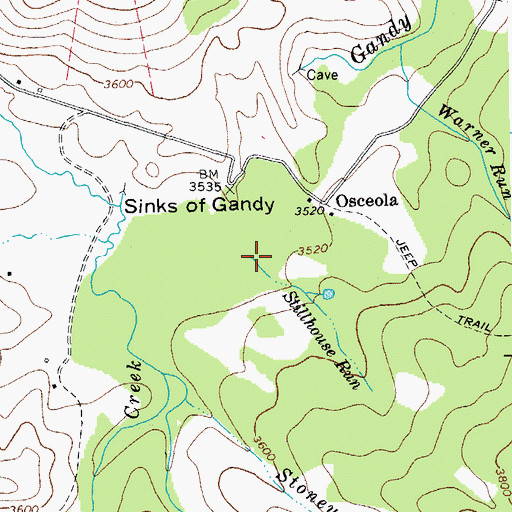 Topographic Map of Stillhouse Run, WV