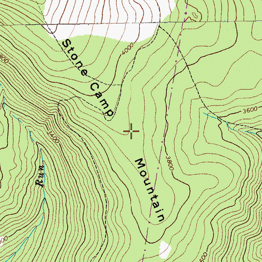 Topographic Map of Stone Camp Mountain, WV