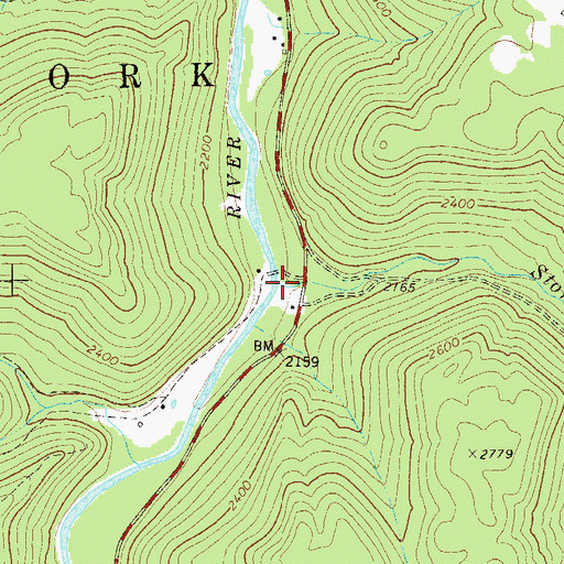 Topographic Map of Stonecoal Run, WV
