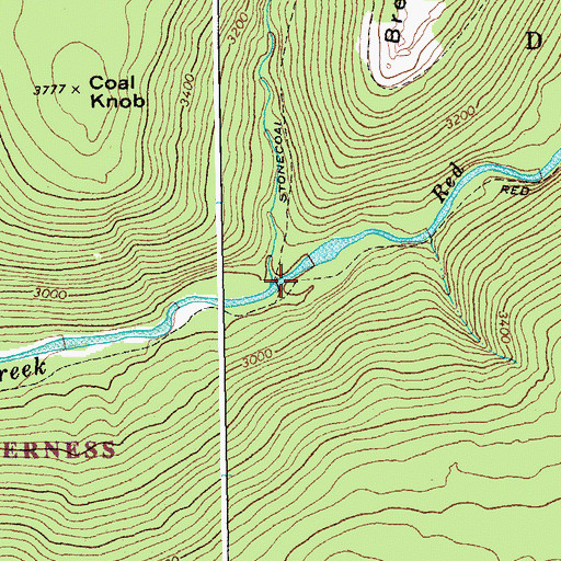 Topographic Map of Stonecoal Run, WV