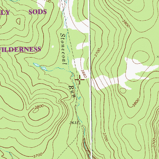 Topographic Map of Stonecoal Trail, WV