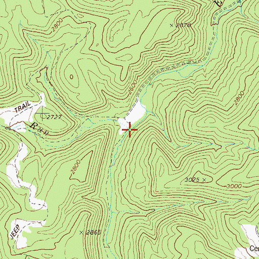 Topographic Map of Stony Run, WV