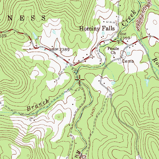 Topographic Map of Sugar Branch, WV