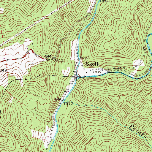 Topographic Map of Sugar Creek, WV