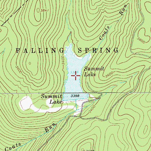 Topographic Map of Summit Lake, WV