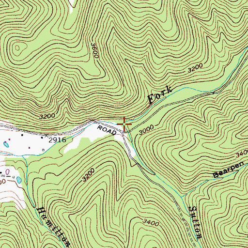 Topographic Map of Sutton Run, WV