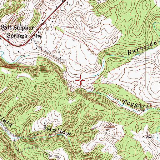 Topographic Map of Tackett Branch, WV