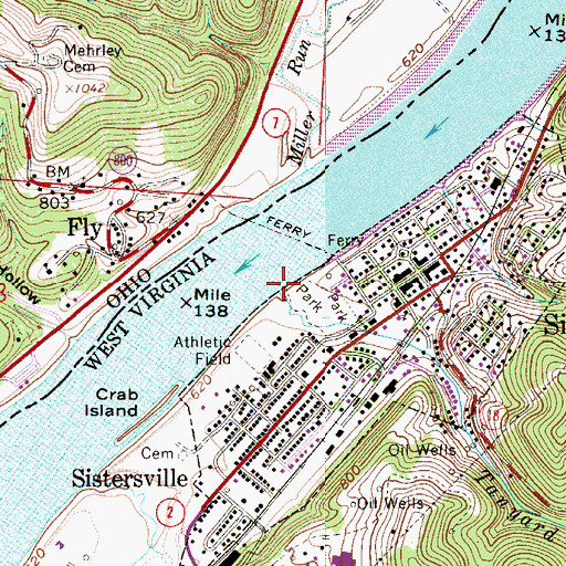 Topographic Map of Tanyard Run, WV