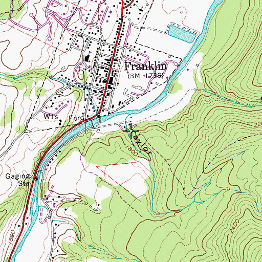 Topographic Map of Taylor Hollow, WV