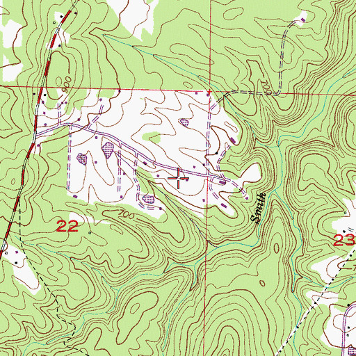 Topographic Map of Charity Chapel Church, AL