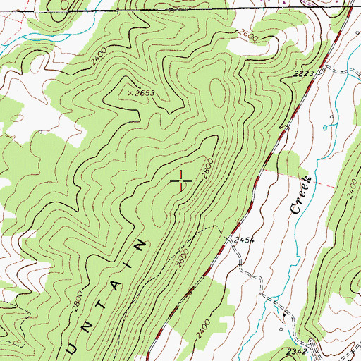 Topographic Map of Thorn Mountain, WV