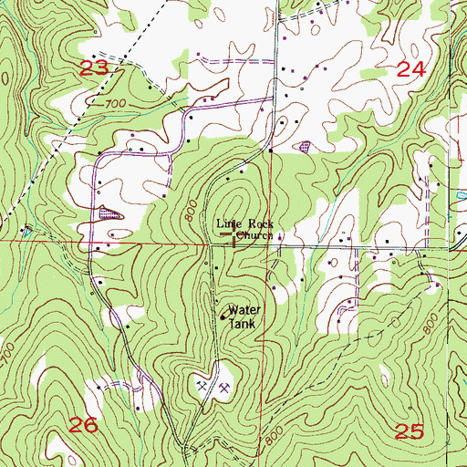 Topographic Map of Limerock Church, AL