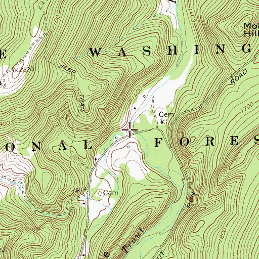 Topographic Map of Thorny Bottom, WV